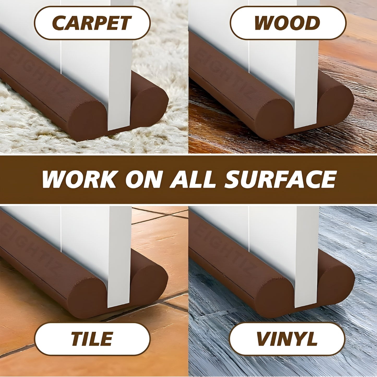 🔥Door Bottom Seal (4Pcs Set) – No More Dust, Noise & Insects 🐜❌ Save AC Cooling ❄️