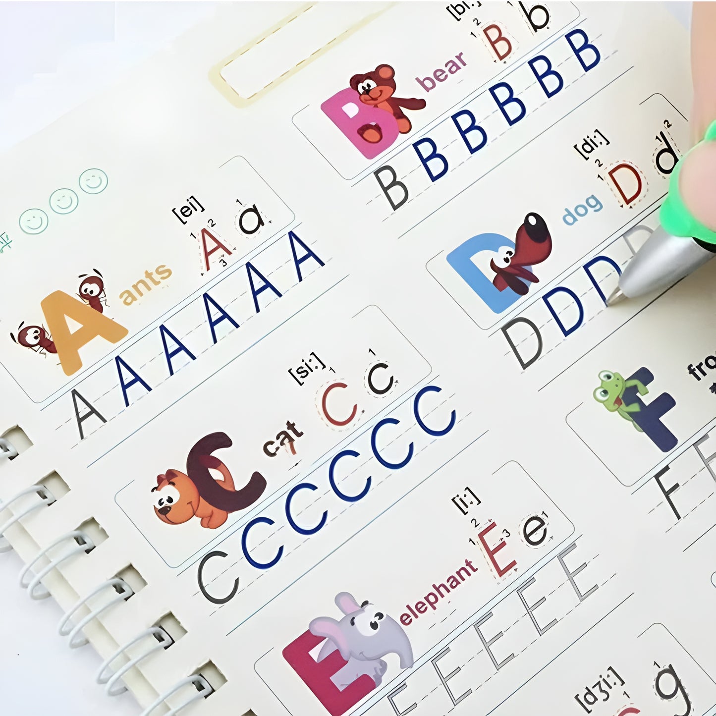 Magic PlayBook for Kids – Reusable Water Reveal Learning Set (4 Books + 10 Refills + 2 Pens + 1 Grip)