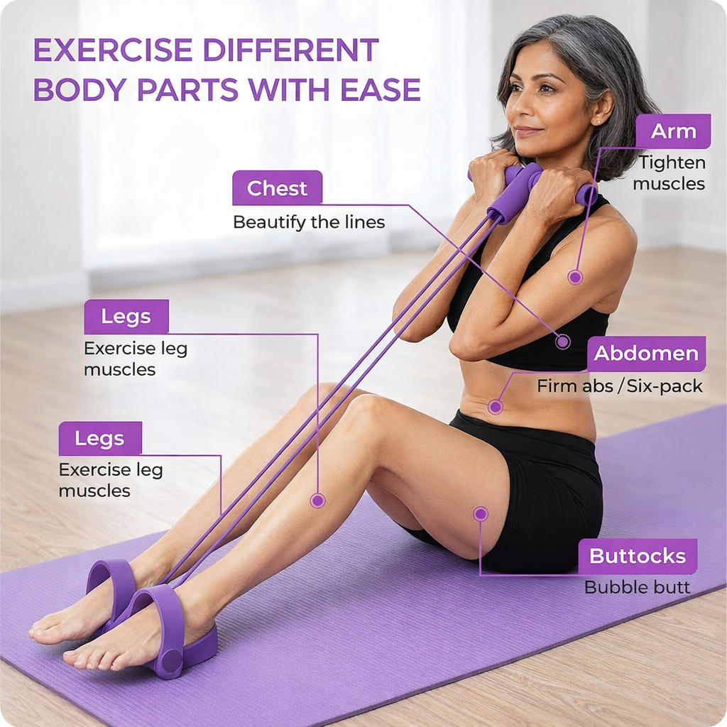 Yoga Pedal Puller Resistance Band – Fit Body & Fat Loss at Home 🔥