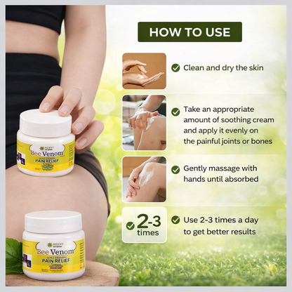 Bee Venom Pain Relief Cream – Fast Acting Joint & Muscle Care (Pack of 3)