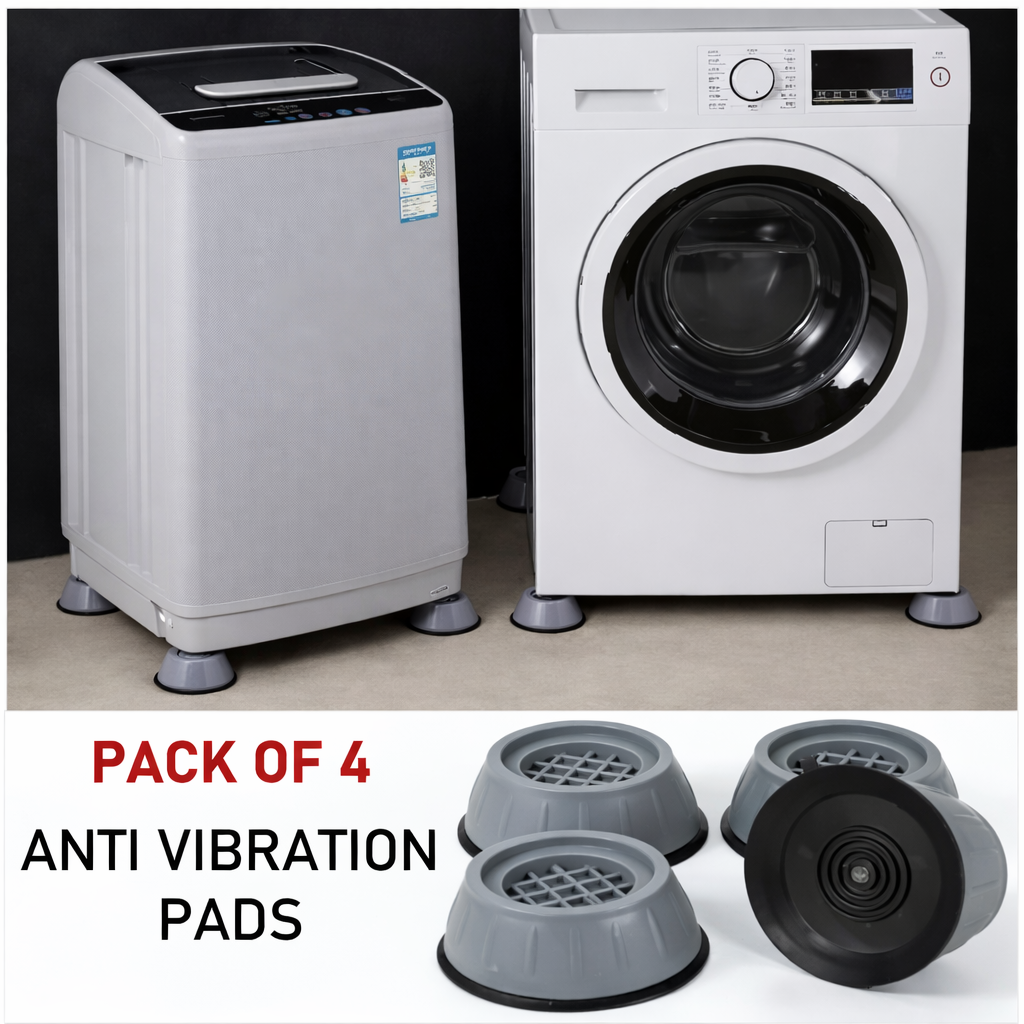 Premium Anti-Vibration Pads for Washing Machine & Refrigerator (Set of 4)