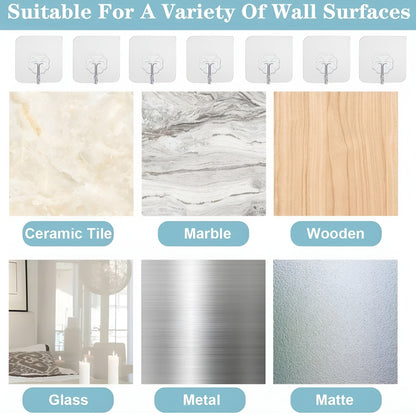 ✨ Premium Heavy Duty Transparent Wall Hooks🔥