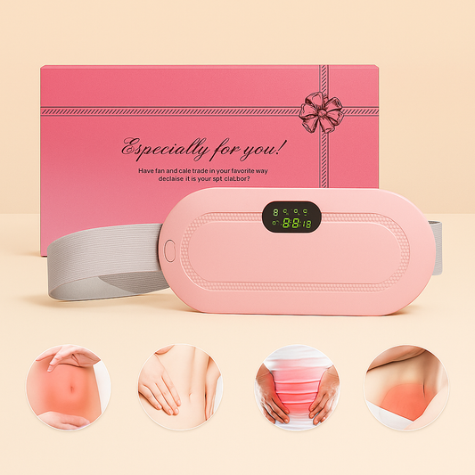 Smart Period Pain Relief Belt – 3 Heat & 4 Massage Modes for Instant Comfort