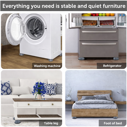 Premium Anti-Vibration Pads for Washing Machine & Refrigerator (Set of 4)