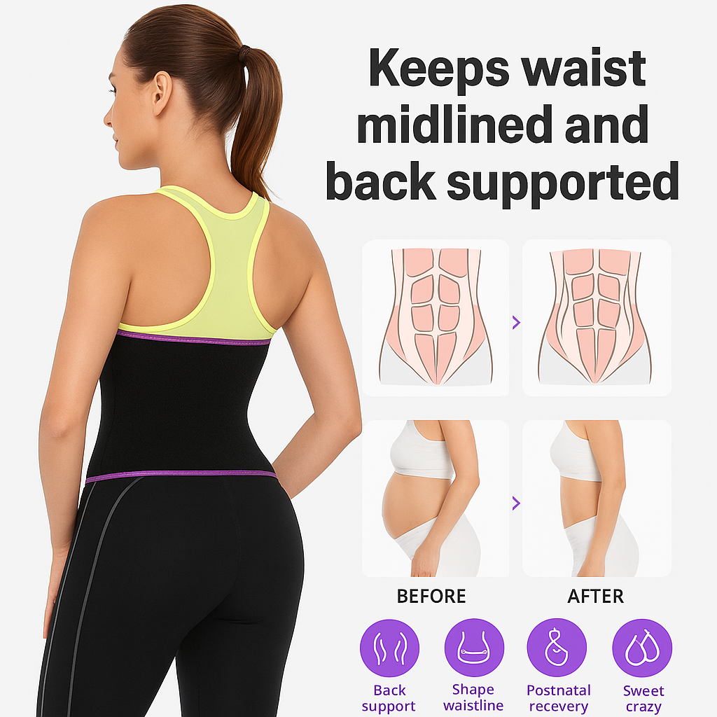 Sweat Slim Belt 🔥 – Burn Fat & Shape Your Waist Instantly