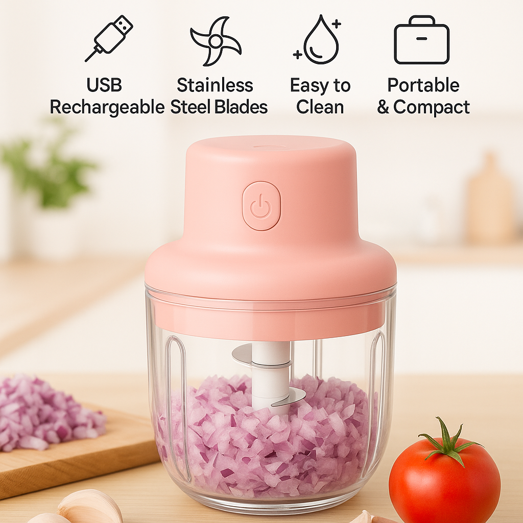 "USB Rechargeable Mini Chopper – 50% OFF"